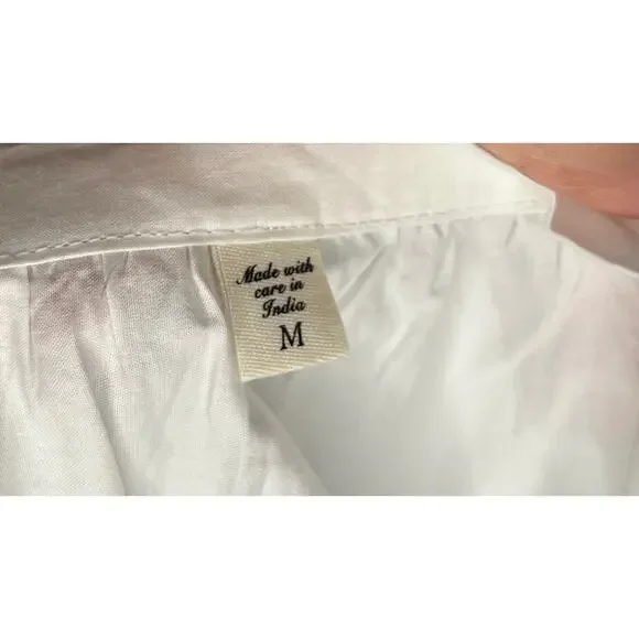 DOEN Sz M Medium Sebastiane Skirt Midi Scalloped Ivory Powder A-Line - Picture 5 of 16